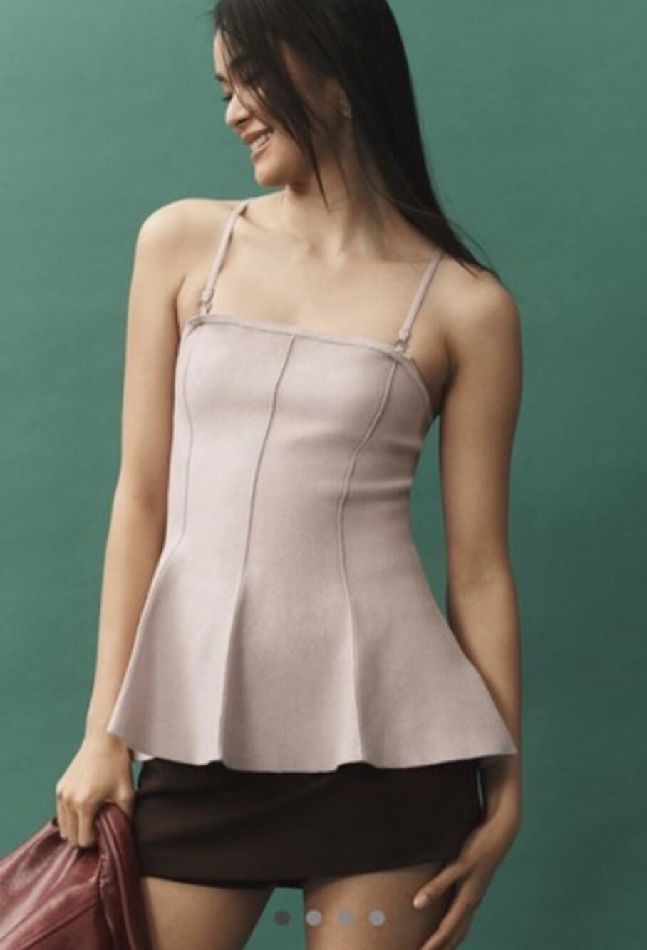 New Anthropologie Pilcro Hourglass Beige Sweater Tank Top - Size XS